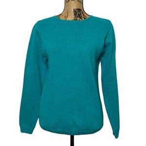 EWM Pure Classics Aqua Cotton Sweater Top S